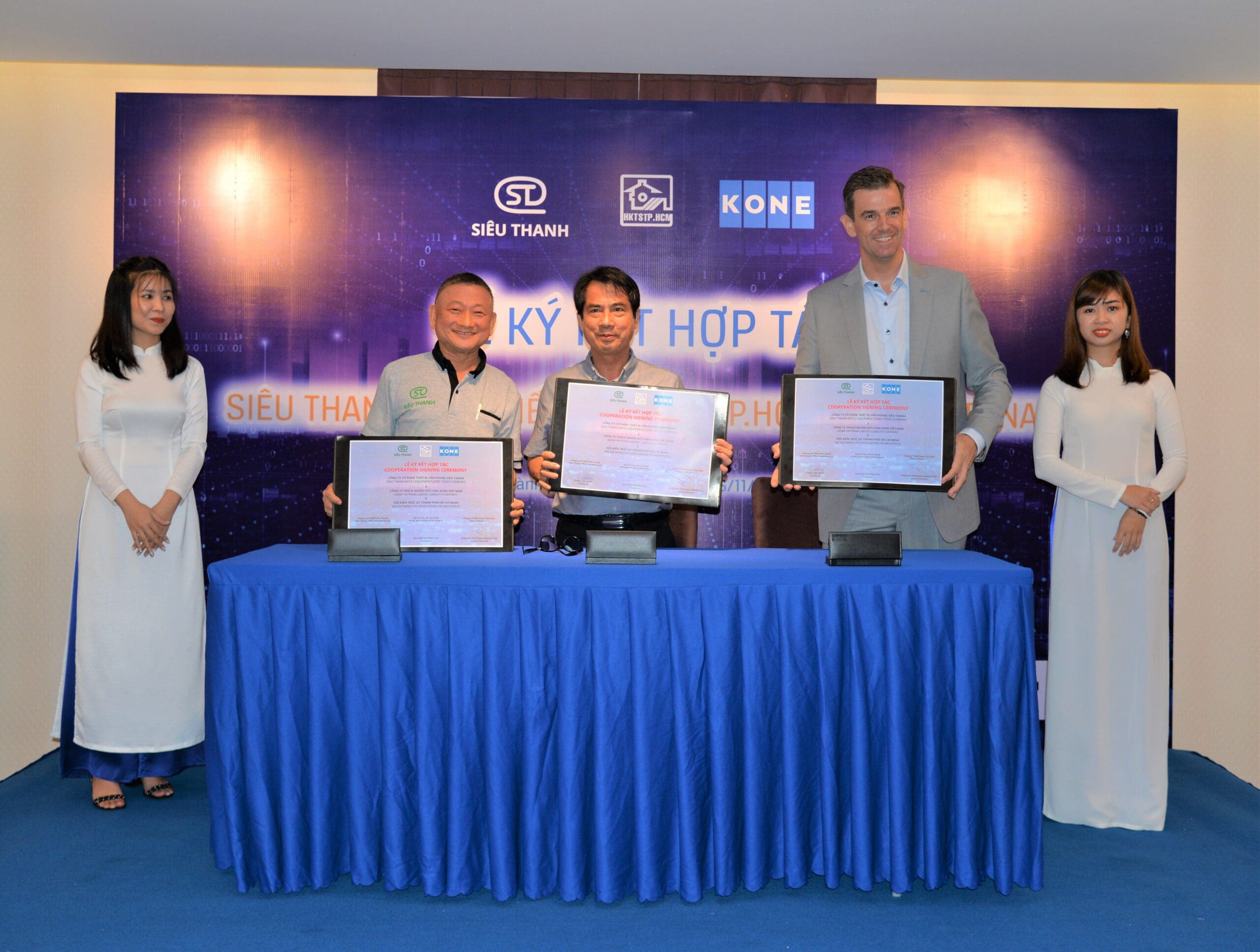 Lễ ký kết tài trợ Công ty Siêu Thanh – KONE Việt Nam và Hội Kiến trúc sư TPHCM